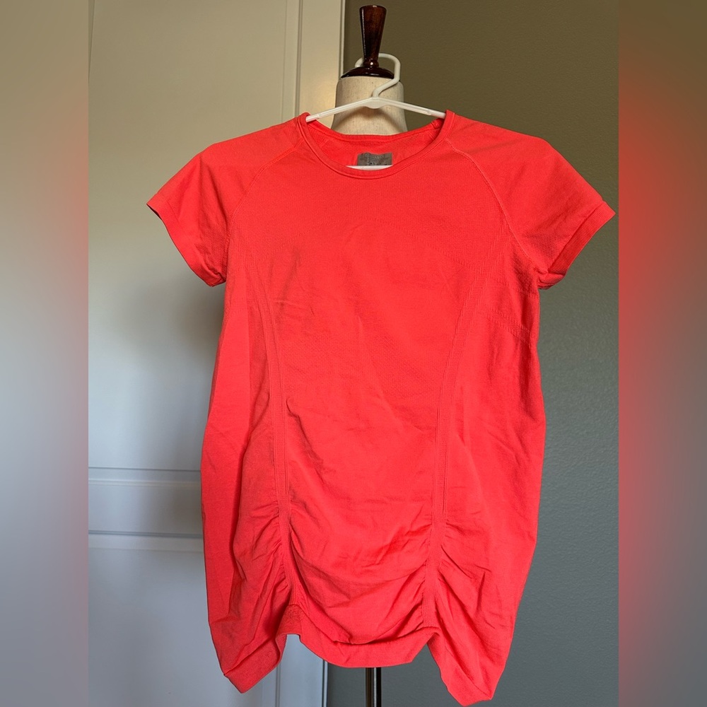 Athleta Vibrant Coral Short Sleeve Top